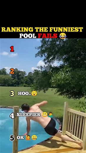 Ranking the funniest pool fails 😂 part 29 #shorts