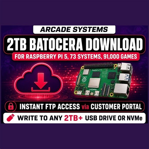2TB Batocera DOWNLOAD For Raspberry Pi 5 — ArcadeSystems.co.uk