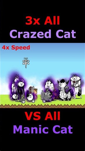 The Battle Cats 3x All Crazed Cat Vs All Manic Cat にゃんこ大戦争 3x 全狂乱のネコ Vs 全大狂乱のネコ #にゃんこ大戦争 #battlecats