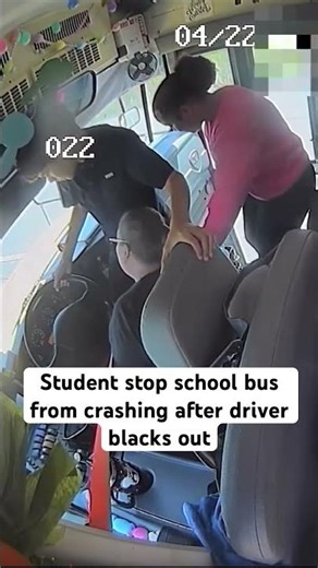 Students stop school bus from crashing after driver blacks out