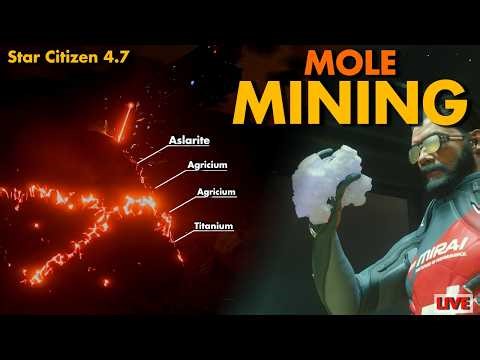 Star Citizen 4.7 New Gameplay Ship Changes Solo Mole Mining Hunting Quality Minerals! LIVE