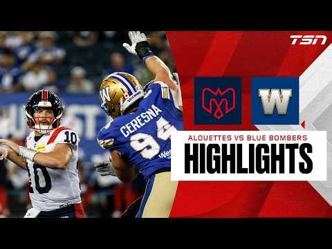 CFL WEEK 13: Montreal Alouettes vs. Winnipeg Blue Bombers | Full Highlights