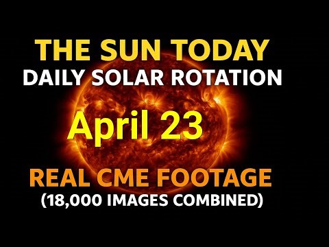 🌤 ☀️ The Sun Today: Daily Solar Rotation & Real CME Footage (36,000 images combined)