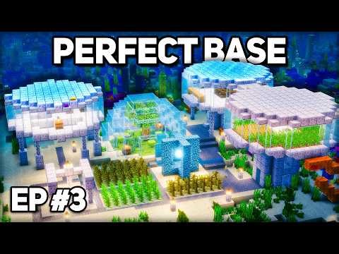 Surviving an UNDERWATER ONLY World While Upgrading to the PERFECT BASE in Minecraft