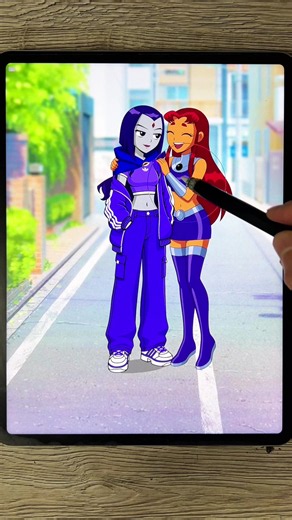 BEFORE OR AFTER? 💜 Raven GLOW UP Transformation #raven #glowup #teentitans #drawing