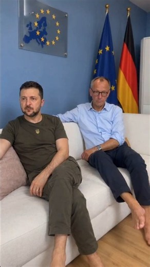 Friedrich Merz Tries Everything to Get Zelensky's Attention 😂 | AI Comedy #Shorts