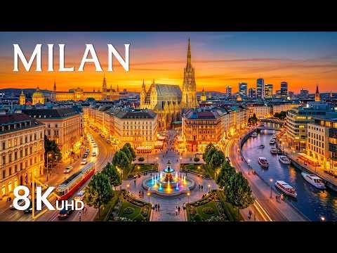 Milan 8K HDR 🇮🇹 | Duomo di Milano, Galleria Vittorio Emanuele II & Stunning City Views