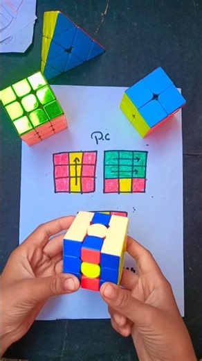 How to solve 3 by 3 Rubik's cube with algorithm 💥🧩#youtube #puzzle #sidcuber #rubikscube #short