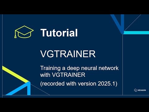 Training a deep neural network with VGTRAINER