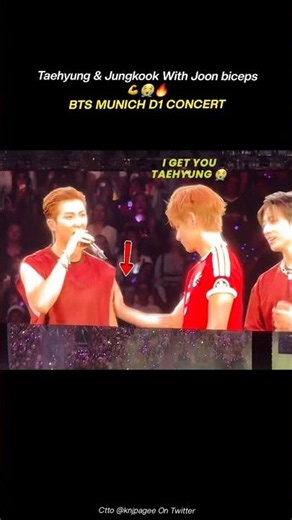 Taehyung And Jungkook With Joon Biceps BTS MUNICH CONCERT