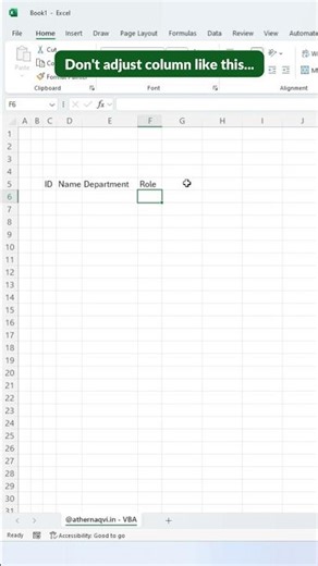 Excel VBA Trick: AutoFit Columns Instantly ⚡