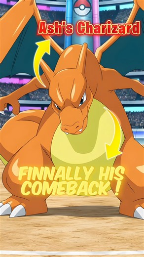 Finally Ash's Charizard Comeback In Pokemon Horizons 🤯! #shorts #pokemon