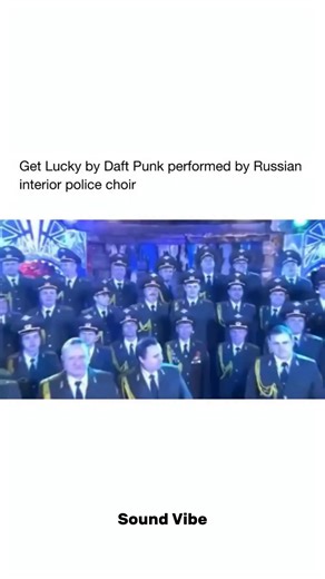 Sound Vibe on Instagram: "The Russian Interior Ministry Police Choir performed Daft Punk’s “Get Lucky,” creating a viral sensation in 2013. This real choir, made up of police officers from Russia’s Ministry of Internal Affairs, gained worldwide attention for the unexpected and humorous contrast: a funky dance hit delivered by serious officers in full uniform. Fans loved the quirky mix, and the performance quickly spread across the internet. The choir even brought the song to the 2014 Sochi Winte