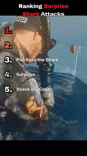 Ranking the Surprise Shark Attacks #shark #nature #shorts