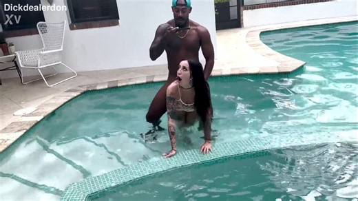 OnlyFans 2026 Anna Chambers Poolside BBC Creampie with Russian PAWG