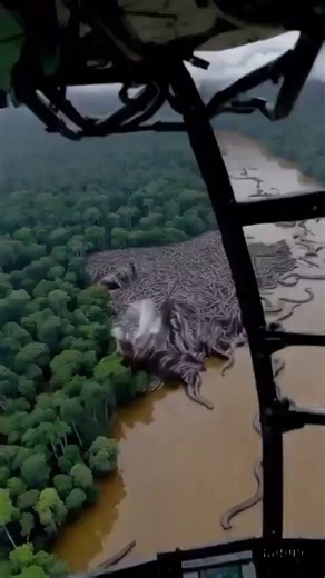 Anaconda attack on the Amazon River 😱 Just seeing it from the front would make people’s condition go bad instantly