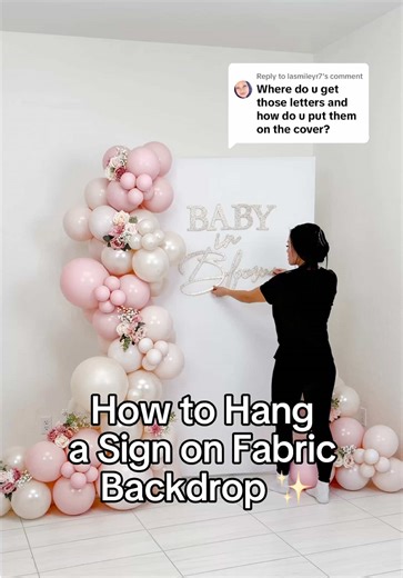 Replying to @lasmileyr7 Looking for a simple and secure way to hang a sign on a fabric backdrop? Adhesive magnets make it easy—no holes, no damage, and perfect for balloon garlands, event backdrops, and DIY party decor ✨ . . . #balloons #balloonGarland #balloonhack #balloondecor