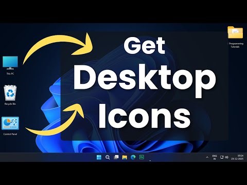 How to get This PC, Control Panel and other Desktop Icons in Windows 11