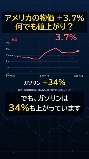アメリカの物価 +3.7%。何でも値上がり？ #米国CPI #shorts