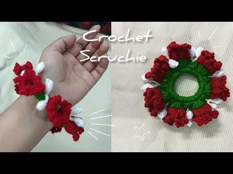 Cutest Crochet Scrunchie 😍 || Make this Cutest Crochet Scrunchie in 15 minutes 🧶