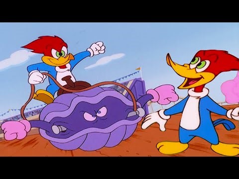 Woody Races a Clam! | Woody Woodpecker