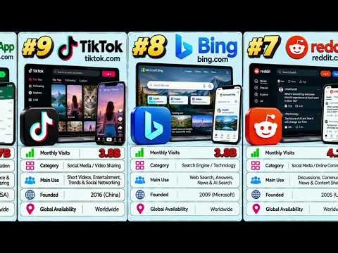 Top 20 Most Visited Websites in the World 2026 🌍 | Global Website Rankin