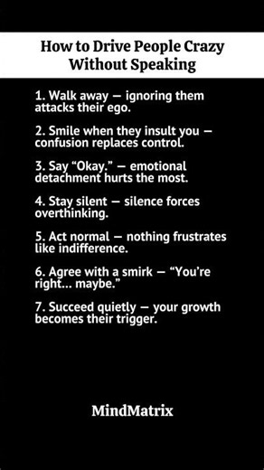 Silent Psychology Tricks That Drive People Crazy...