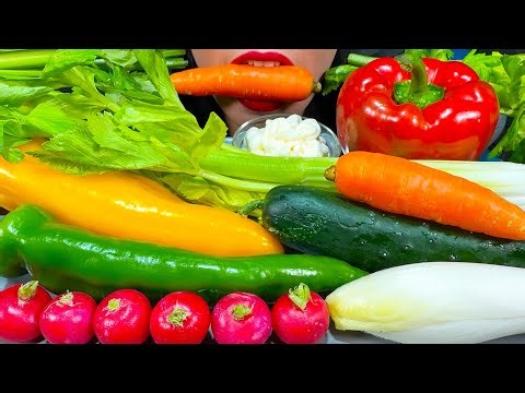 ASMR VEGGIE PLATTER Extreme Crunchy MUKBANG MASSIVE Eating Sounds