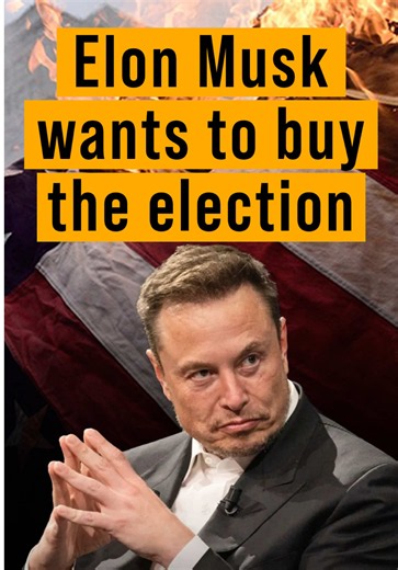 Elon Musk has now set the record for largest individual political donor in American history, and all of that money ($446 million, to be exact) is going to support republicans. He’s trying to buy off our elections, yall. We cannot let that happen if we want this war to ever end.