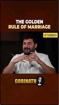 Stop Forcing Your Partner to Socialize! | Arvind Swamy on Relationship Balance! | Gobinath #shorts