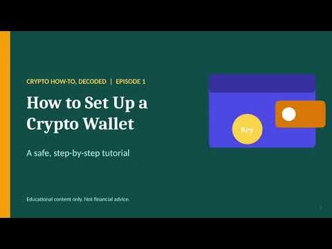 How to Set Up a Crypto Wallet Safely (Step-by-Step for Beginners) | Crypto How-To