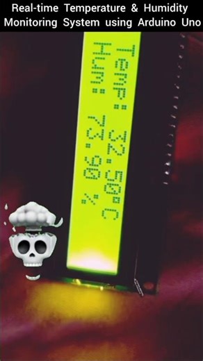 Real-time Temperature & Humidity Monitoring System using Arduino #arduino #project