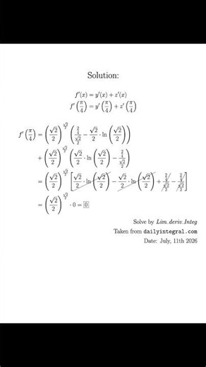 Derivative | Medium | Day 34/92 of solving calculus every day until summer ends