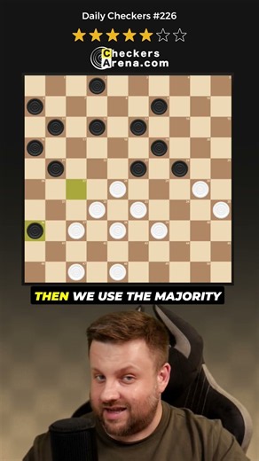 Without arrows! ❌ ⚪⚫ ⭐5/7 | Daily Checkers #226
