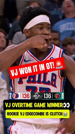 VJ Edgecombe GAME WINNER in OT🤯