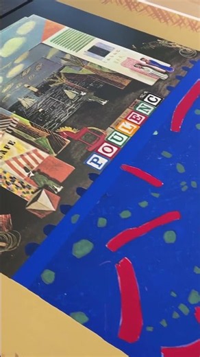 Extra large poster designed by David Hockney in 1982: A French Triple Bill