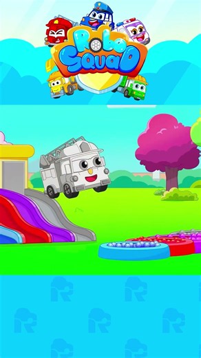 Super Vehicle Lost Color | Police, Fire Truck, Ambulance Song | Balloon Song | RoboSquad #shorts