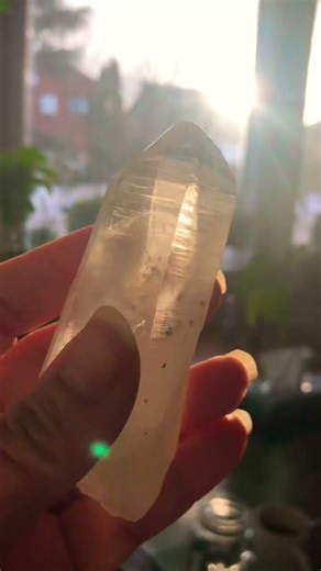 Spring break is relaxing with my boys & crystals - Lemurian Quartz