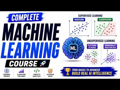 FULL ML Course | Regression, Classification, SVM, Neural Networks, Clustering,Reinforcement Learning