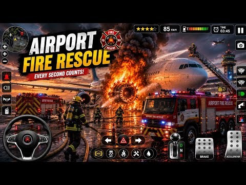 Airport Fire Rescue Simulator 🚒✈️ | Emergency Mission Gameplay | New Fire Rescue Game| MK GAMER