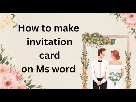 How to create Invitation card on Ms word | How to make pages on Ms word 