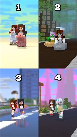 Maizen Girl Fart Run Challenge with JJ Sister Aphmau Mikey Girl and Dark sister 🤣🤠#minecraftshorts