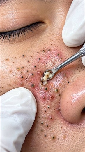 HUGE PIMPLE POP!😱 #acne #skincare #skincareroutine #beauty #acnetreatment #pimplepopping #skin