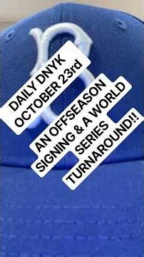 DAILY DNYK - OCTOBER 23rd - AN OFFSEASON SIGNING & A WORLD SERIES TURNAROUND!!