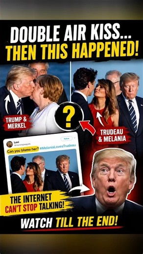 Trump's Double Air Kiss... Then Trudeau Greeted Melania 👀 | Viral G7 Moment