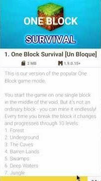 || HOW TO PLAY IN MINECRAFT ONE BLOCK || SHORTS || VIDEOS ||