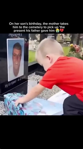 On His Birthday, Mom Takes Him to His Father’s Grave for a Special Gift 💔🎂