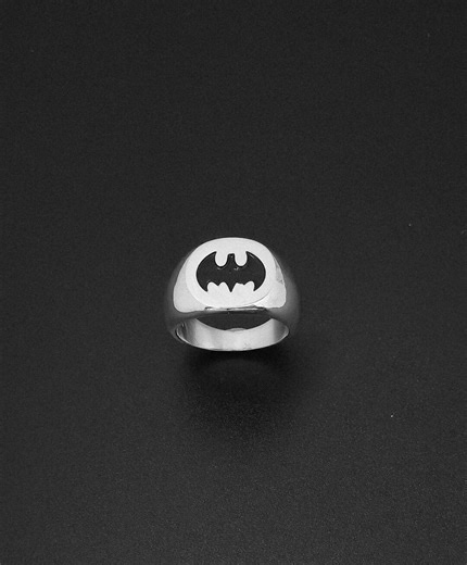 Heavy Batman Sterling Silver Ring - Etsy