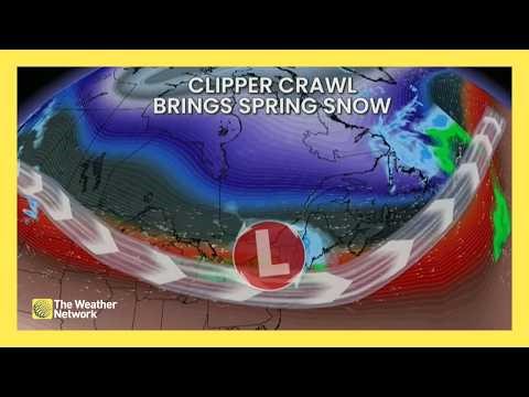 Clipper Bringing Spring Snow to Ontario & Quebec | #forecast