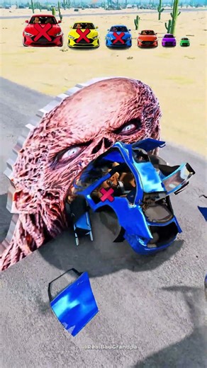 Big And Small Car Vs Vecna Stranger Things - BeamNG Drive